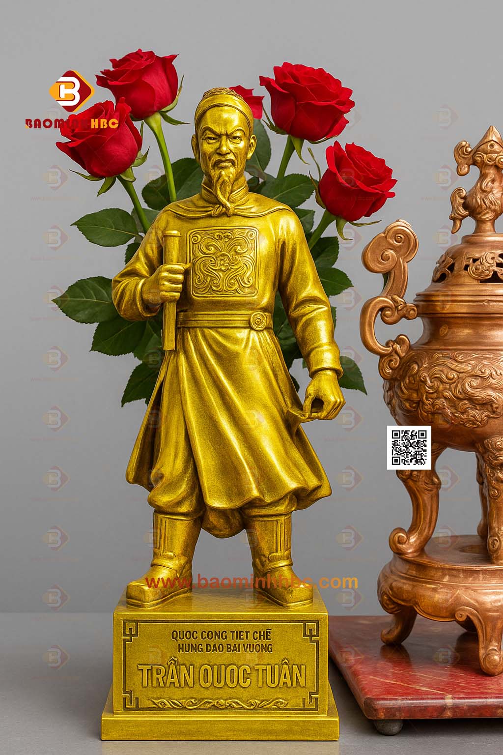 Tượng đồng Trần Quốc Tuấn 02 1 tranh đồng