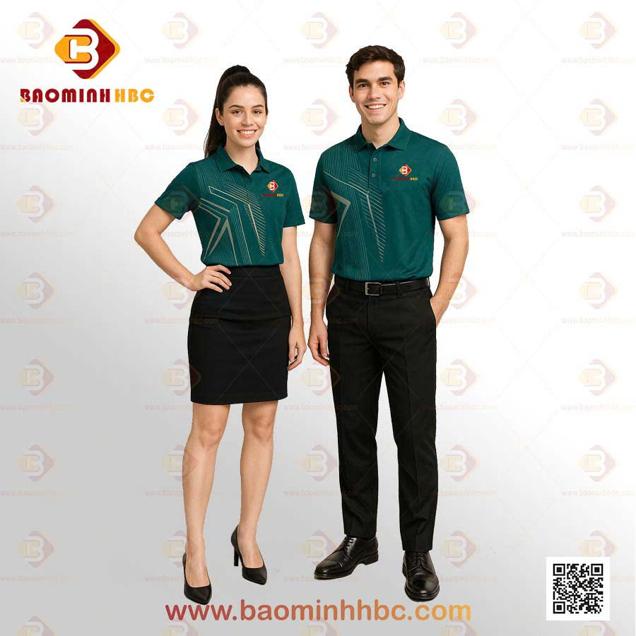Đồng phục áo thun cổ trụ 24 1 Áo thun đồng phục cổ trụ 24