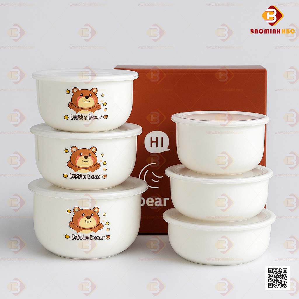 Bộ 3 tô sứ LITTLE BEAR 1 tô sứ