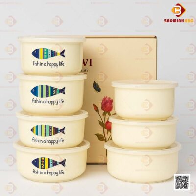 Bộ 4 tô sứ FISH IN A HAPPY LIFE 2 tô sứ