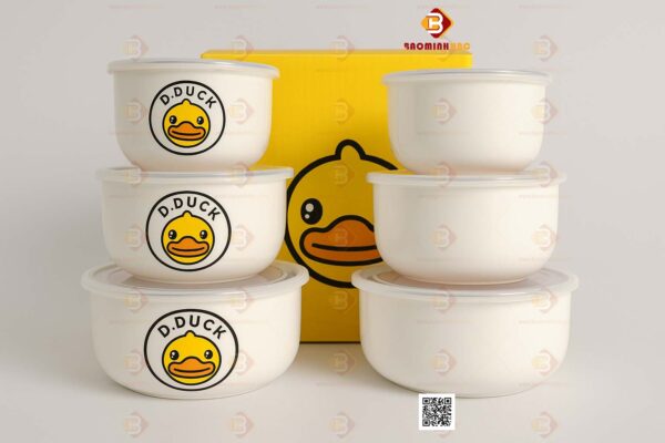 Bộ 3 tô sứ vịt vàng cute 2 tô sứ
