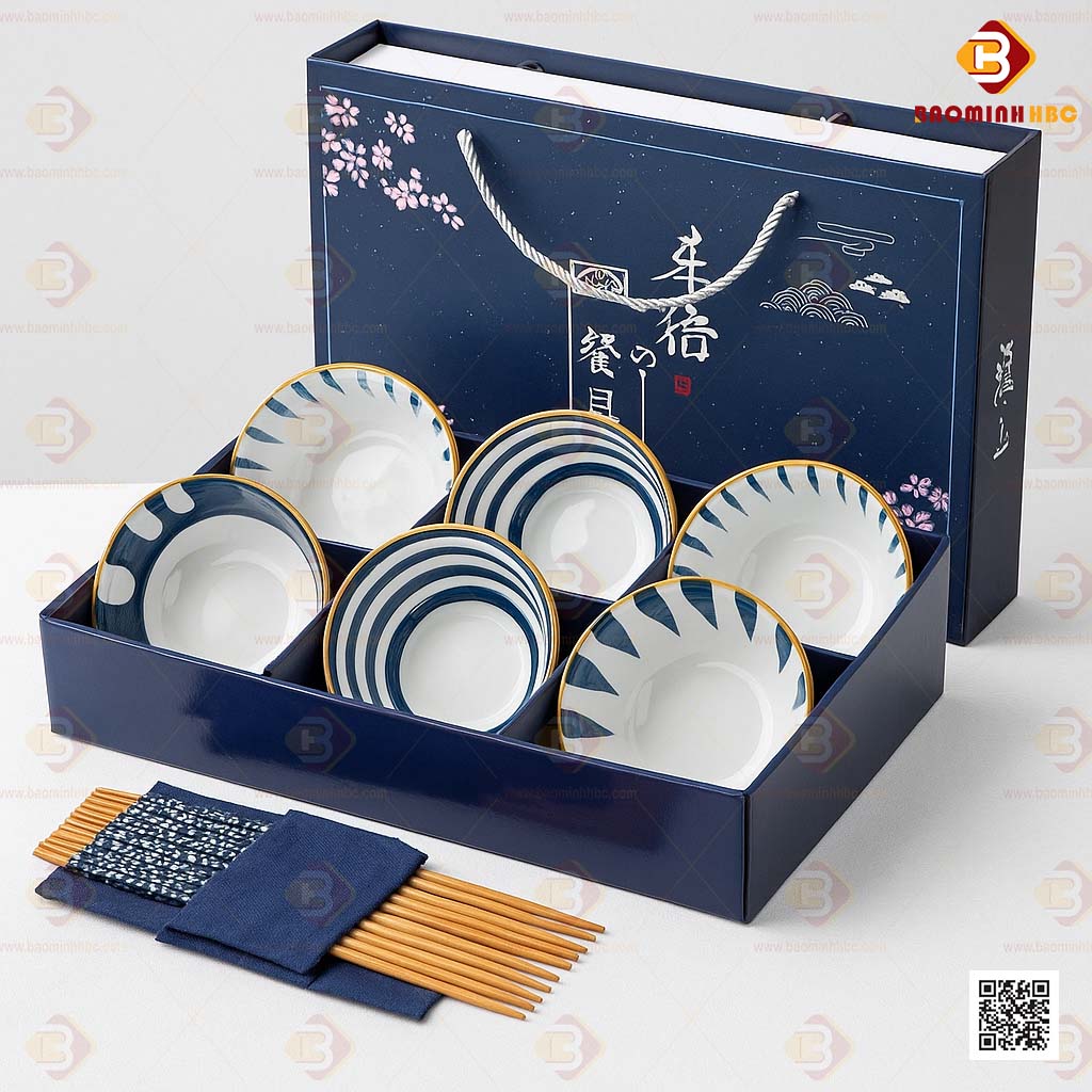 Bộ 6 chén sứ họa tiết độc đáo 1 bộ 6 chén sứ cao cấp