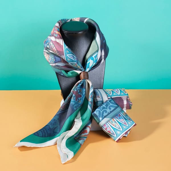 Khăn Lụa Vuông Bandana 2 khăn lụa vuông bandana