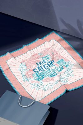 Khăn Lụa Vuông Bandana 5 khăn lụa vuông bandana