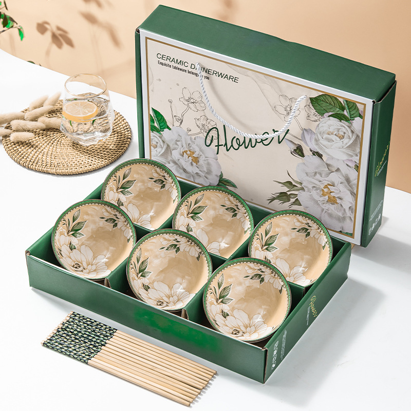 Bộ 6 chén sứ quà tặng 1 bộ 6 chén sứ quà tặng