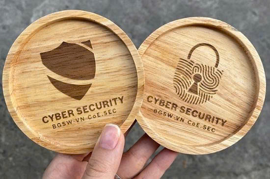 Lót Ly Tre Khắc Logo Thương Hiệu 5 lót ly tre
