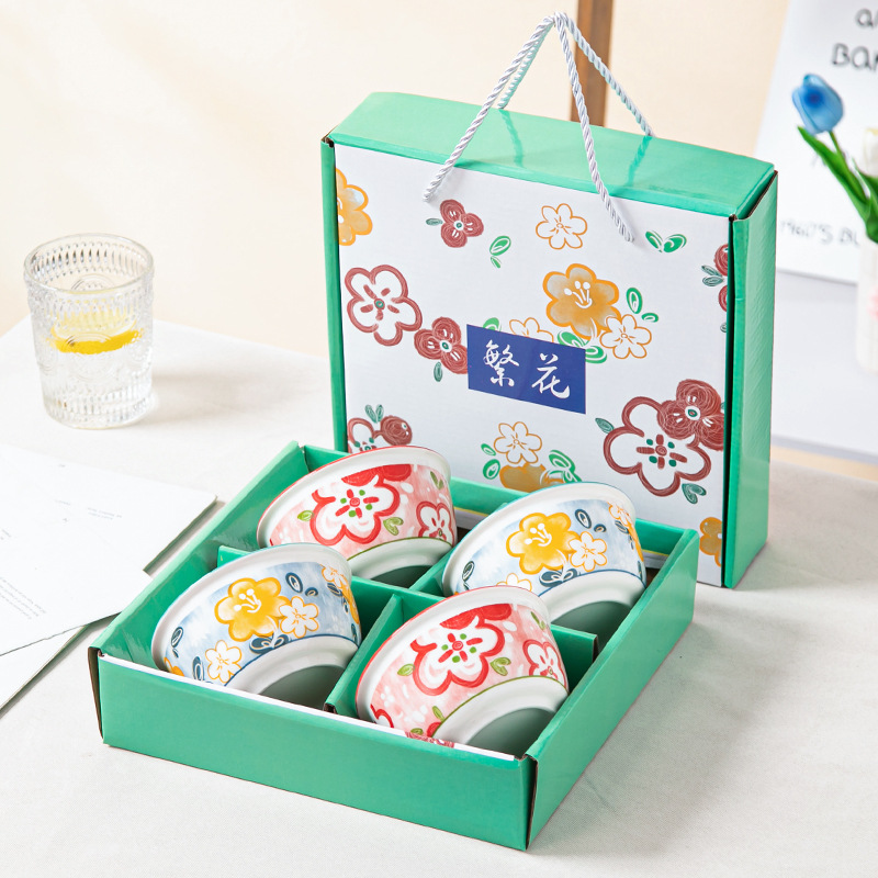 Bộ Chén Sứ In Hình Dễ Thương 3 bộ chén sứ