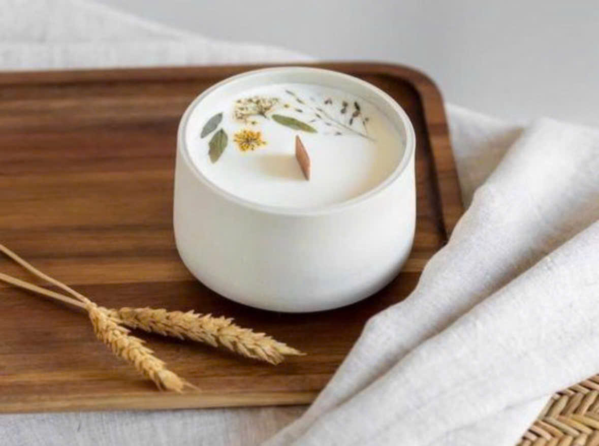 Nến Thơm Handmade Trang Trí Hoa Khô 1 nến thơm