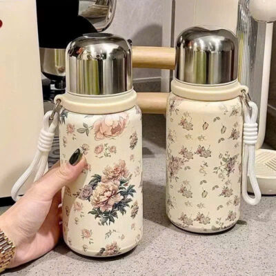 Bình Giữ Nhiệt Hoa Vintage