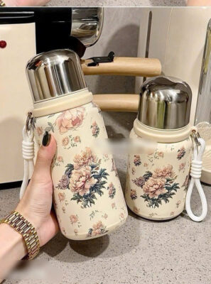 Bình Giữ Nhiệt Hoa Vintage