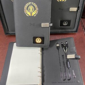 Sổ Da Đa Năng Tích Hợp Sạc Không Dây