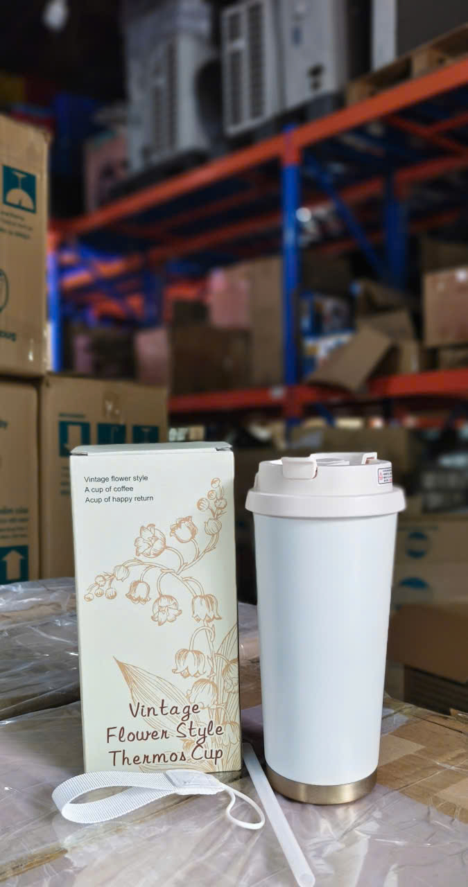 Ly Giữ Nhiệt Vintage Flower Style Thermos Cup 1 Ly Giữ Nhiệt Vintage Flower Style Thermos Cup