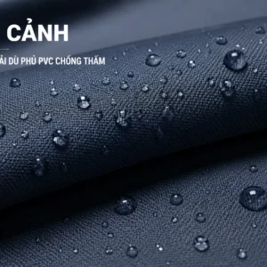 Cận cảnh chất liệu vải dù phủ PVC chống thấm