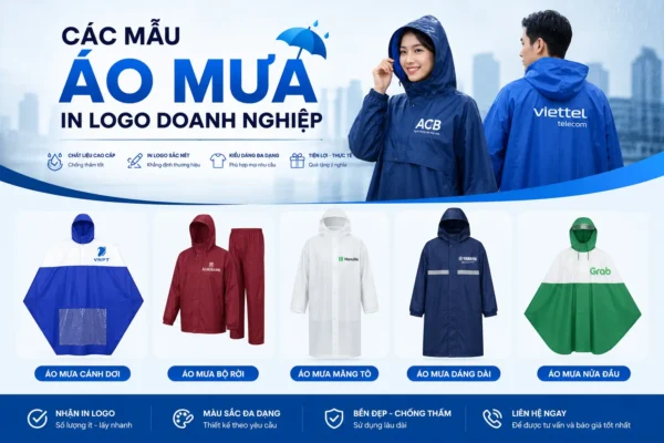Khách hàng s�?dụng áo mưa Các mẫu áo mưa in logo doanh nghiệp