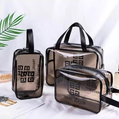 Bộ Túi Mỹ Phẩm Trong Suốt Du Lịch 3 Món 5 Bộ Túi Mỹ Phẩm Trong Suốt Du Lịch 3 Món