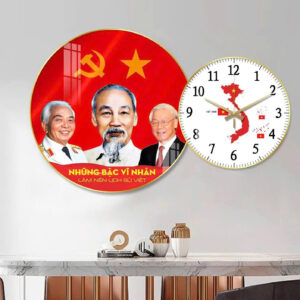 Đồng Hồ Hình Đất Nước Việt Nam Và Các Lãnh Tụ