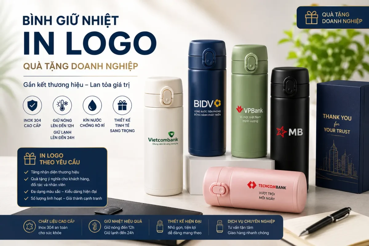 Bình Giữ Nhiệt Mini Quà Tặng Doanh Nghiệp 1 Bình Giữ Nhiệt Mini Quà Tặng Doanh Nghiệp